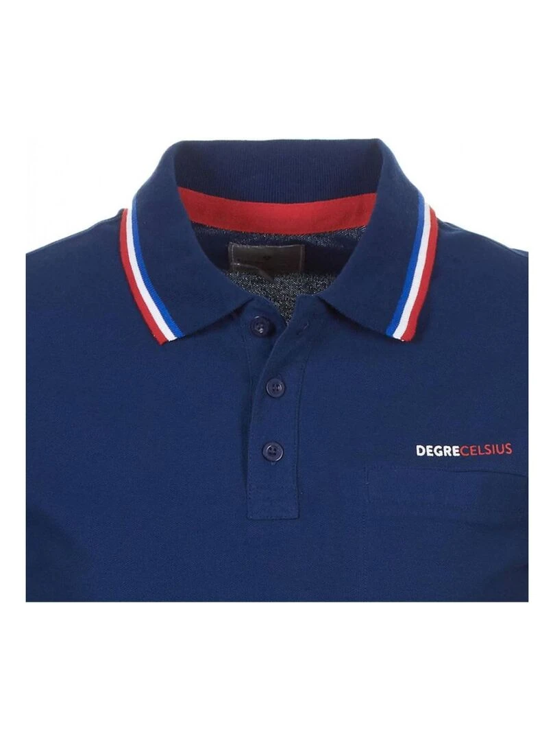 Polo manches longues homme CILAR   DEGRE CELSIUS   Bleu marine