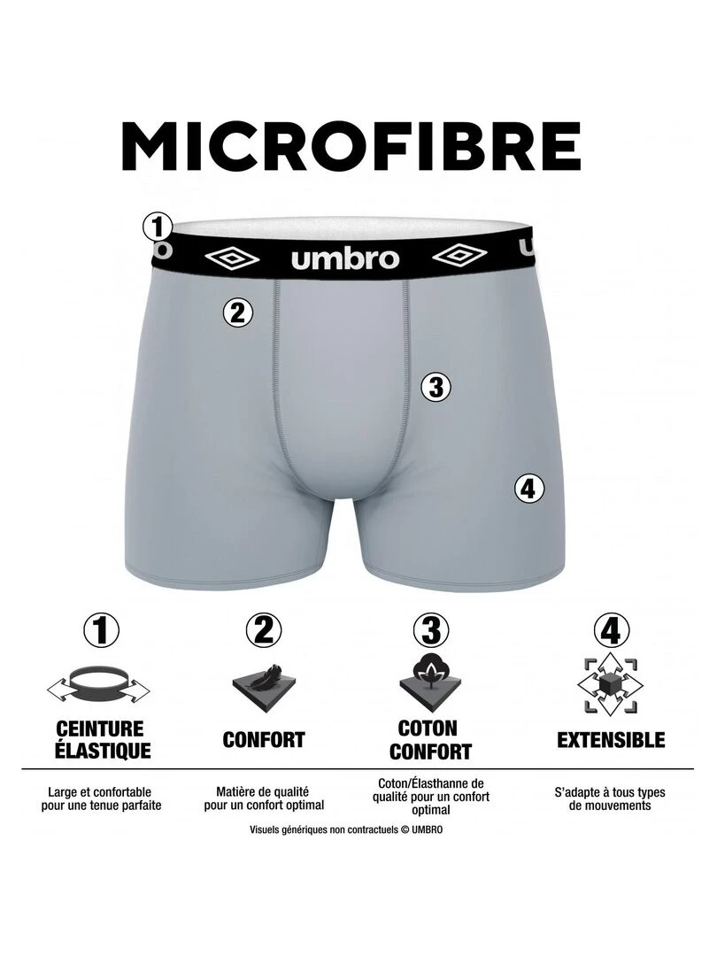 Pack Surprise de 5 Boxers microfibre garçon Freegun   Bleu
