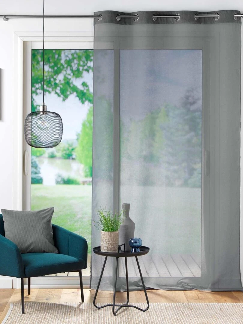 Coussin déhoussable en velours côtelé   gris anthracite