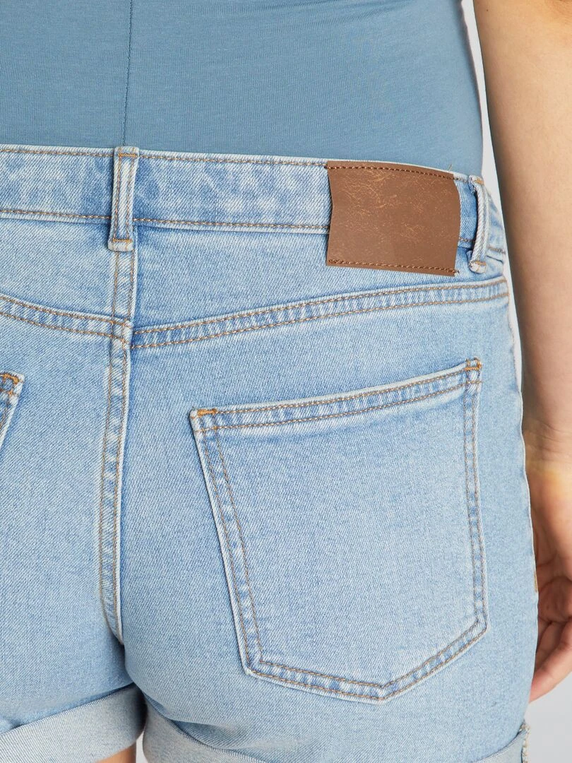 Short de maternité en jean   Bleu clair