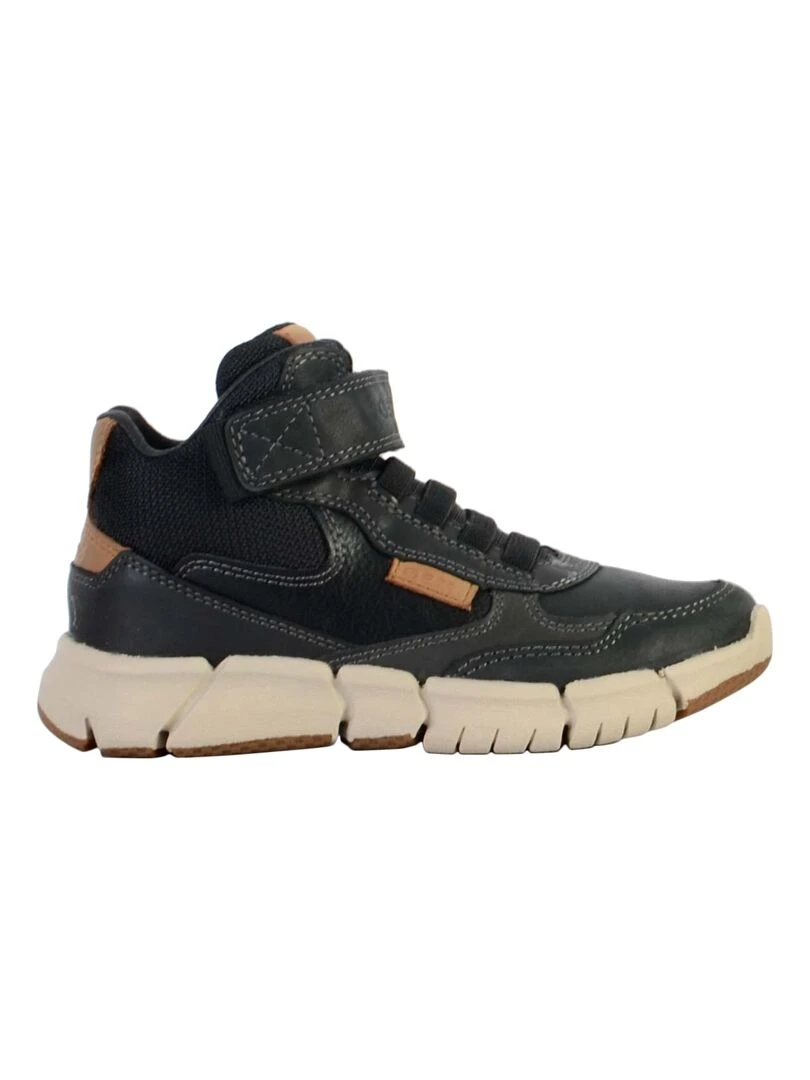 Basket Cuir Enfant Geox J Flexyper Noir