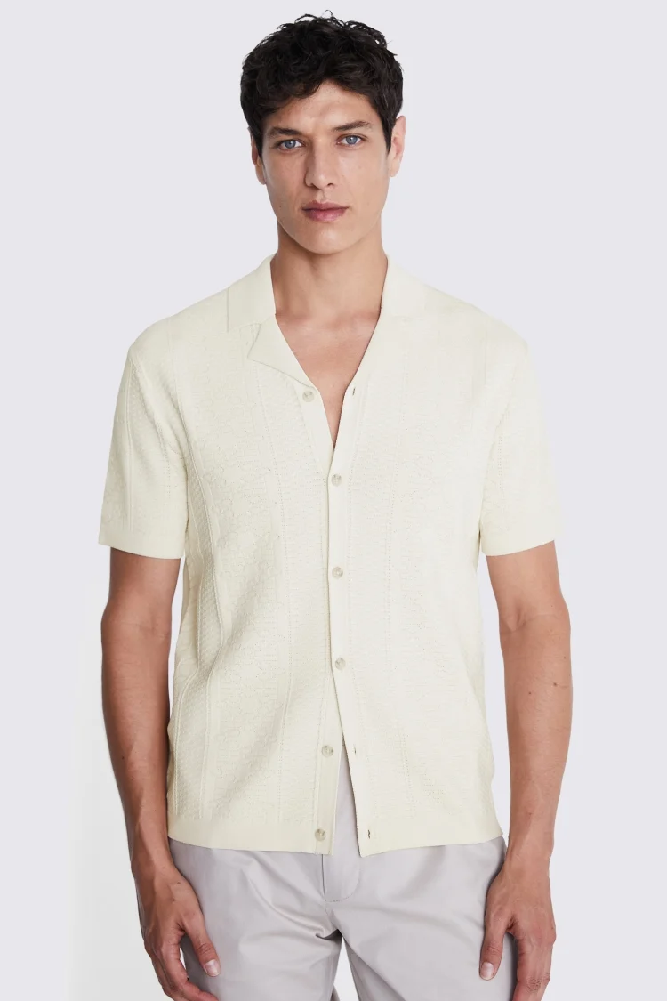 Ecru Washed Oxford Shirt   Buy Online at Moss