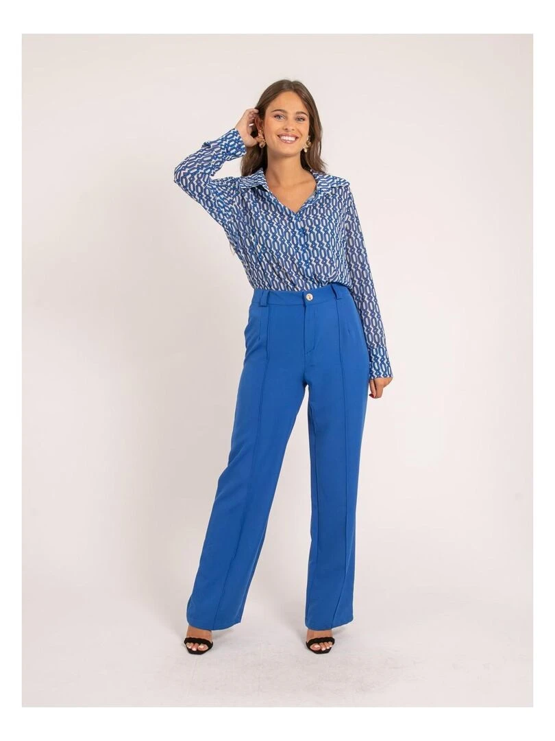 Chemise motifs OBSY   Bleu