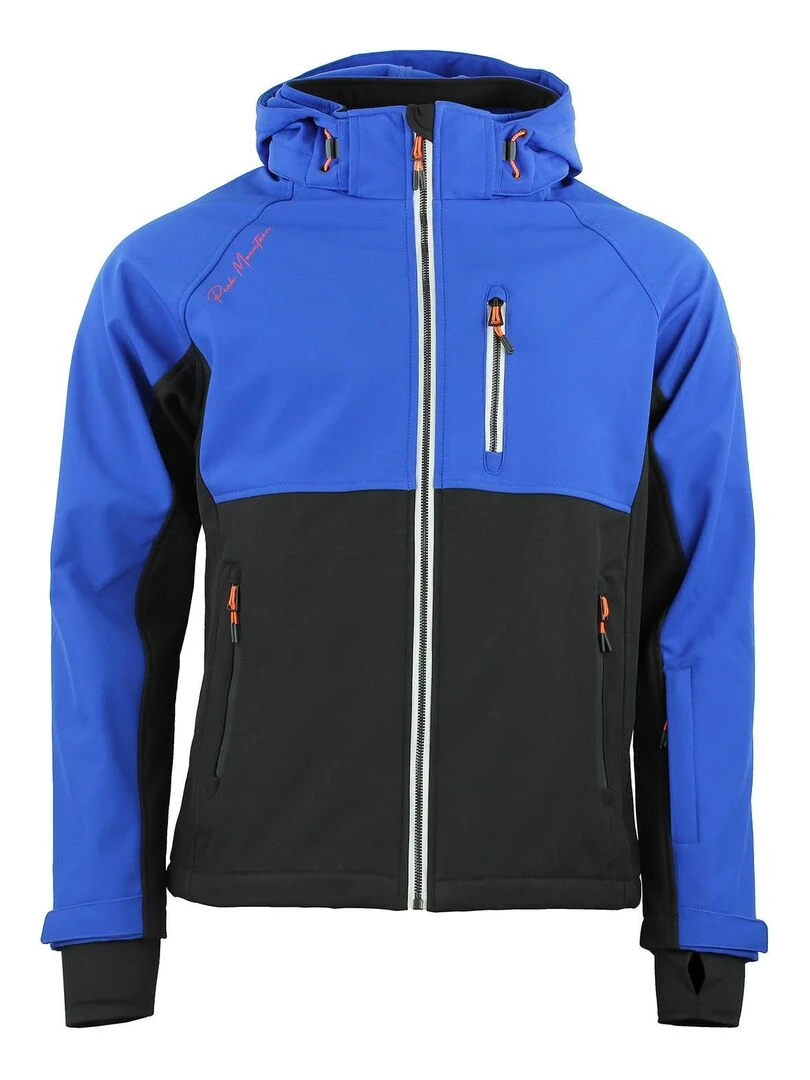 Blouson softshell homme CAMETIS PEAK MOUNTAIN Bleu Noir