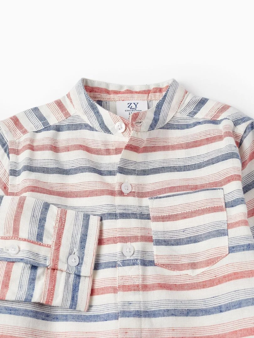 Chemise à Rayures pour Bébé Garçon manches longues ATLANTIC COMPANY   Rouge