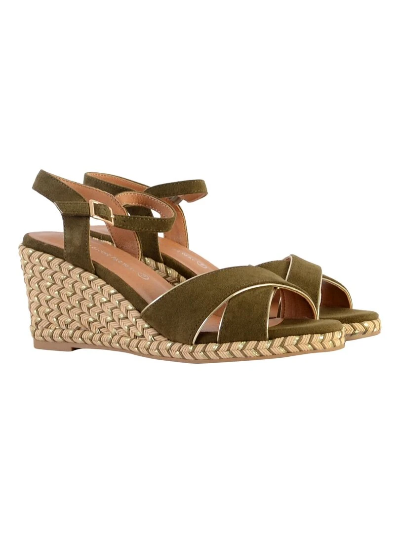 Sandales Compensée The Divine Factory*   Vert