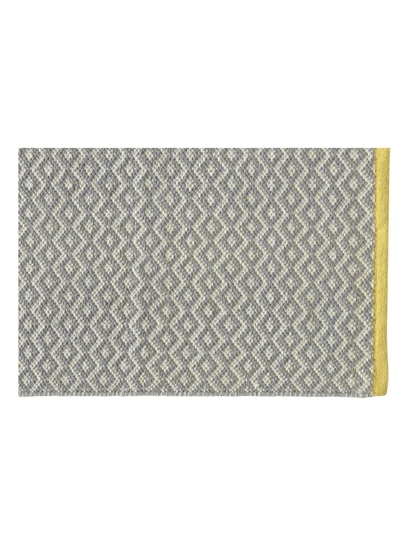 Guy Levasseur   Tapis de bain en polyester fantaisie gris et jaune   Gris