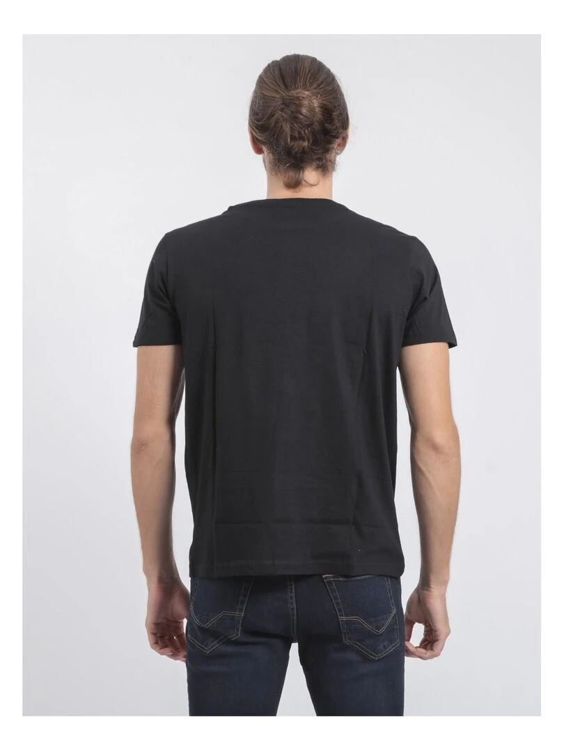 T shirt col rond pur coton JABRUN Noir