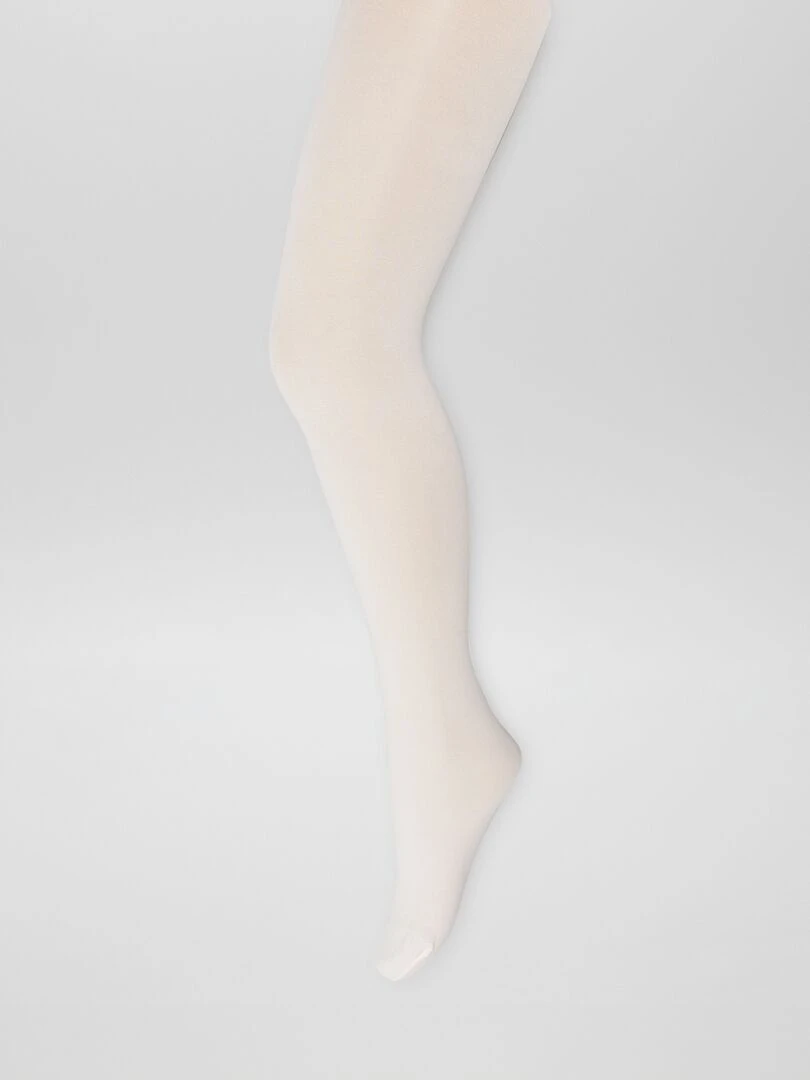 Lot de 2 paires de collants unis Rose/blanc