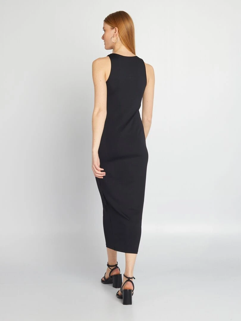 Robe longue moulante   noir