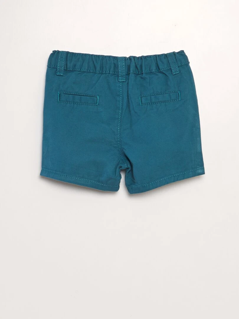 Short chino en twill Bleu