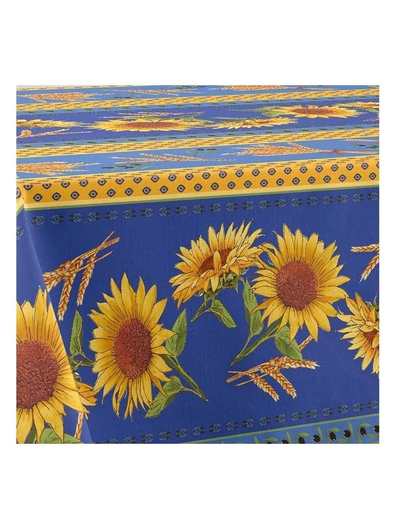 Nappe rectangulaire 150x240 cm Tournesol bleu Bleu