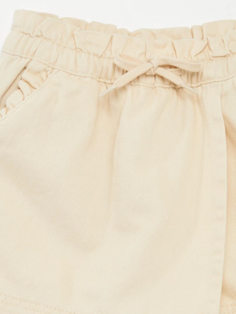 Short en jean   Beige