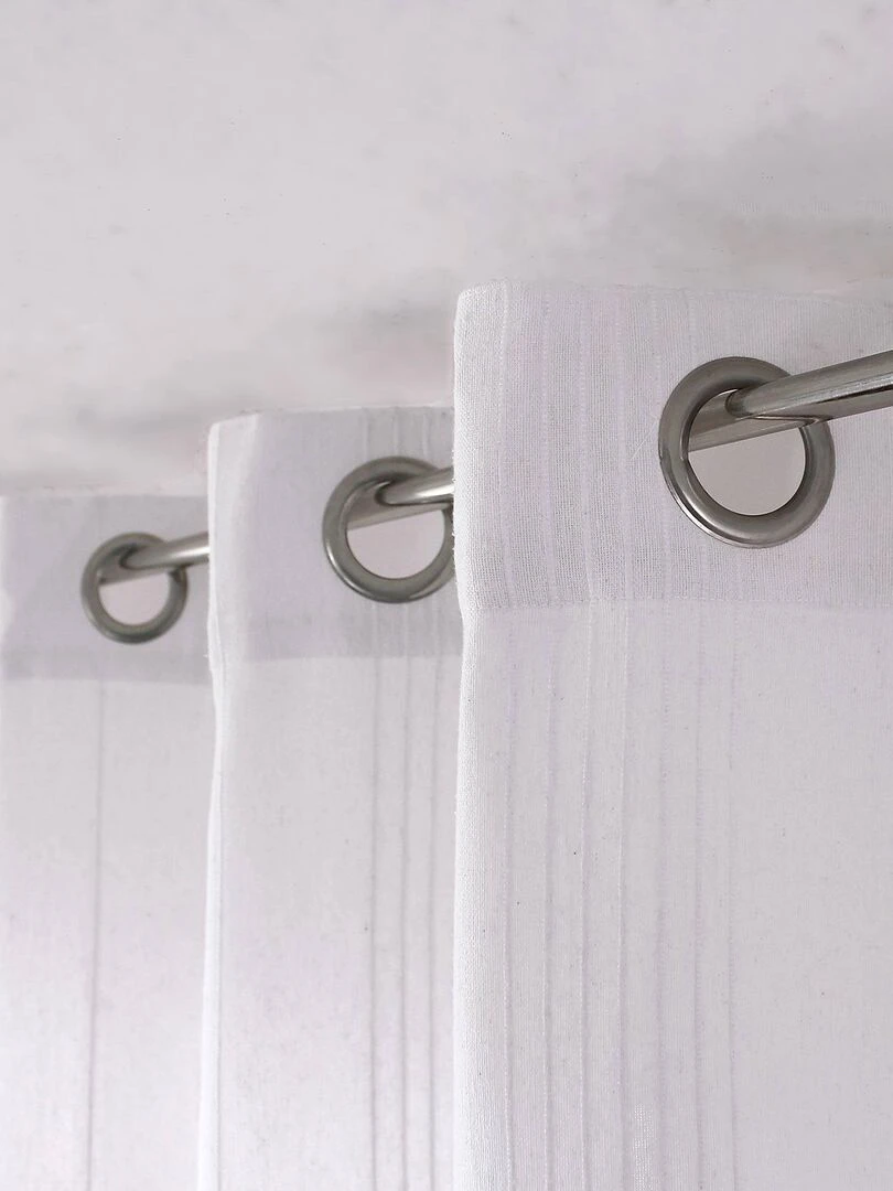 Rideau tendance en coton recyclé   Blanc