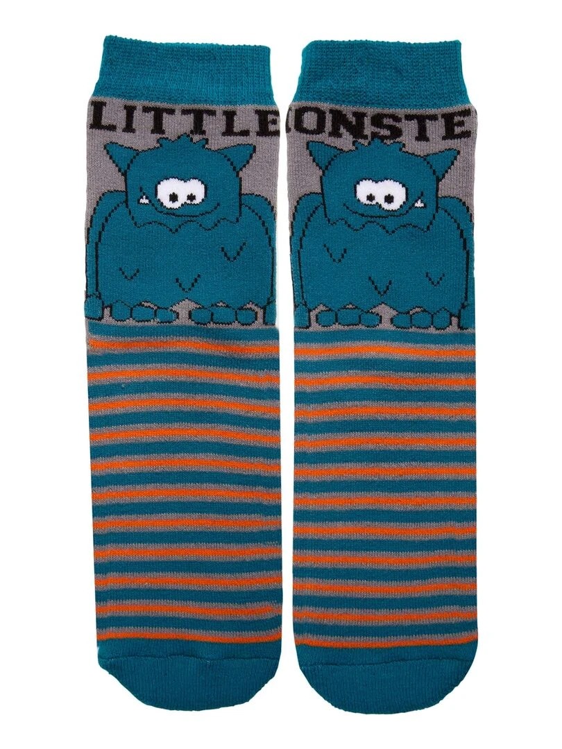 Chaussettes antidérapantes monstre Bleu 27/34 Multicolore