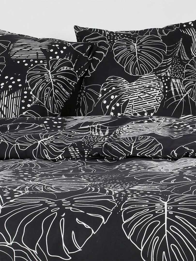 Housse de couette Flagstaff + taie(s) 100% coton flanelle Noir