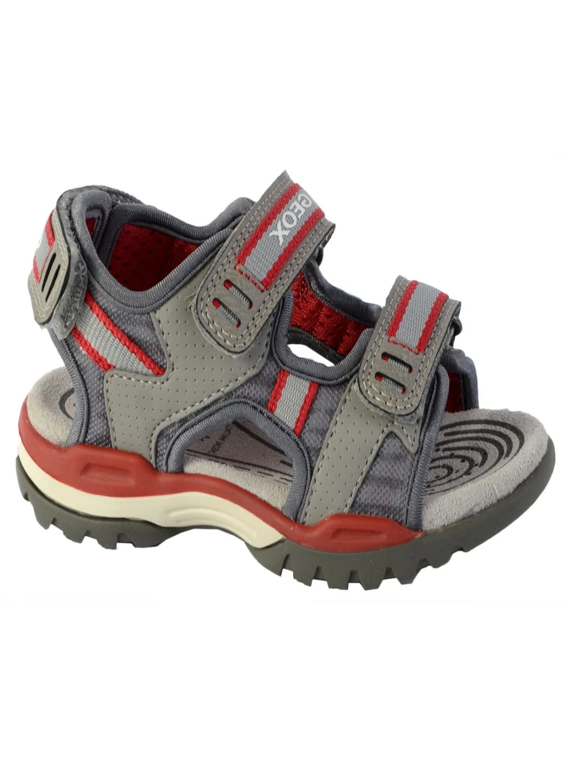 Sandales Geox EnfantGarçons J Borealis B. D Mesh+Wax.Syn Gris