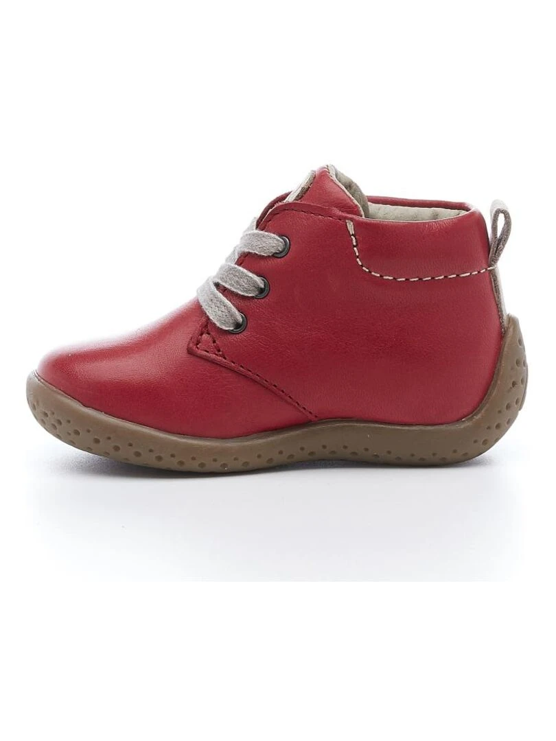 Bottillons Cuir Coboy   Rouge