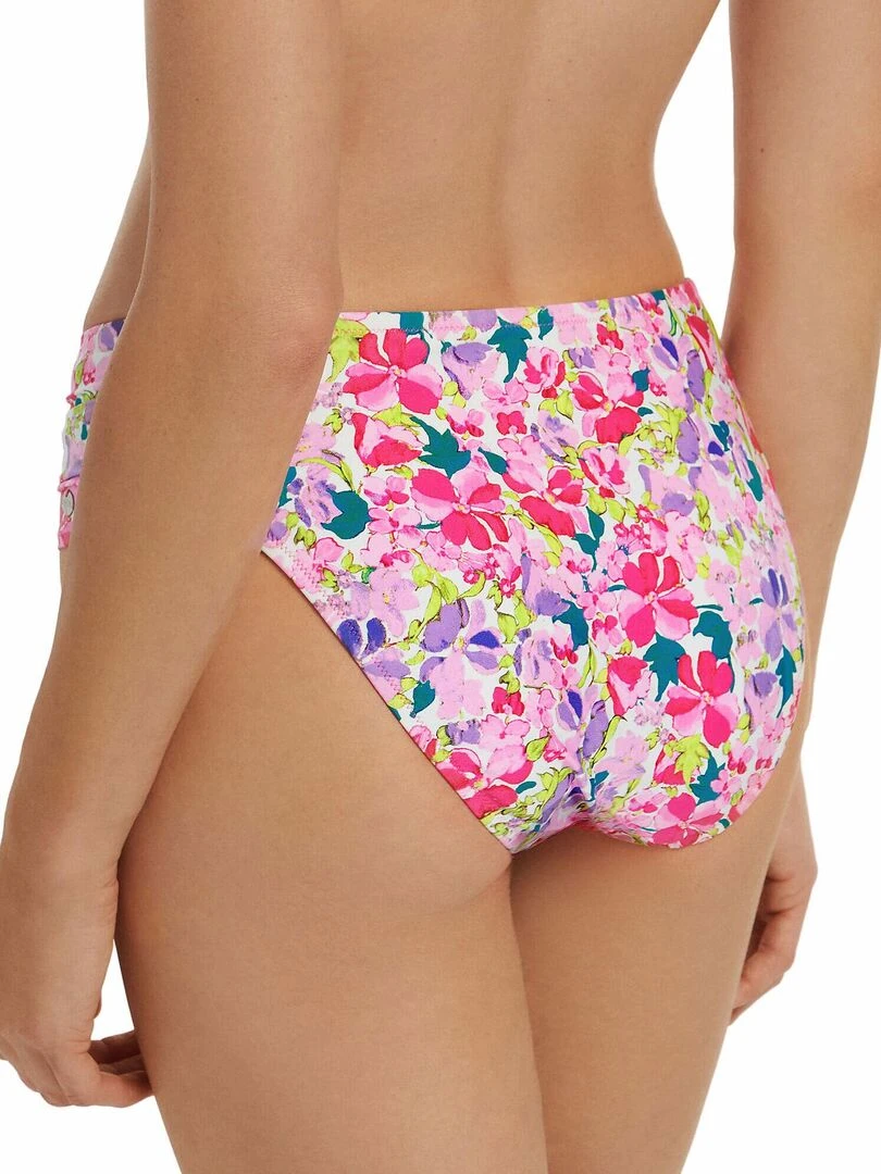 Bas maillot slip de bain taille haute Napoli Rose