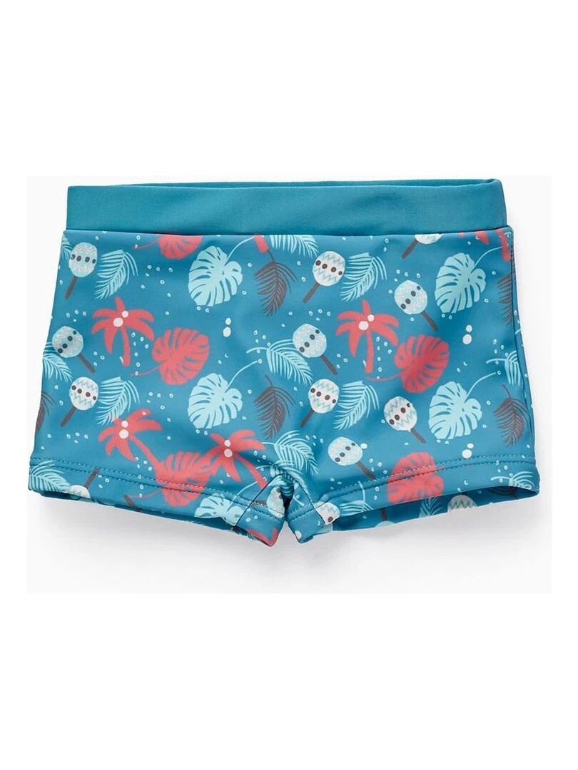 Short de bain UPF80 pour Bébé Garçon 'Tropical' Bleu