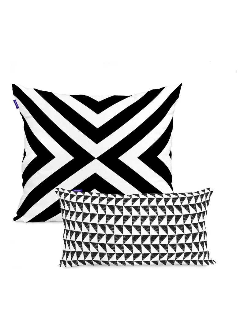 Housse de coussin Trip "Happyfriday" Blanc