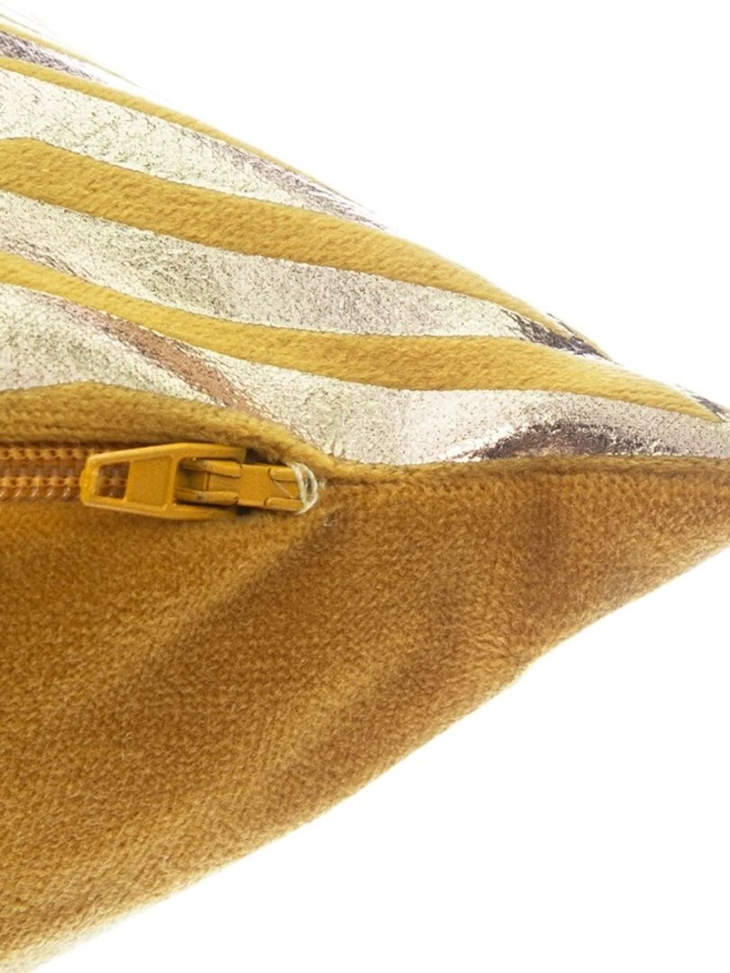 Coussin velours or Tropic 40x40 cm ocre   Jaune