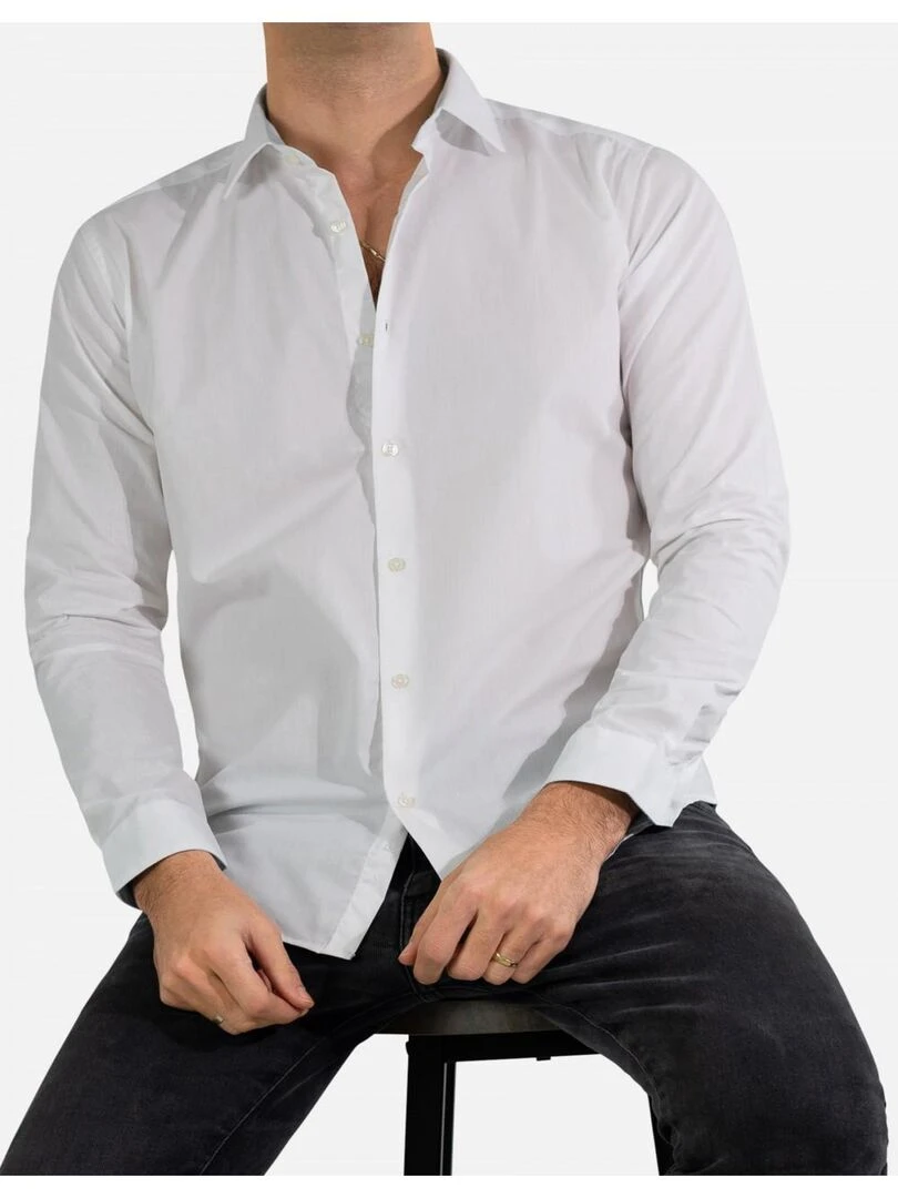 Chemise Slim fit Kebello   Blanc Blanc