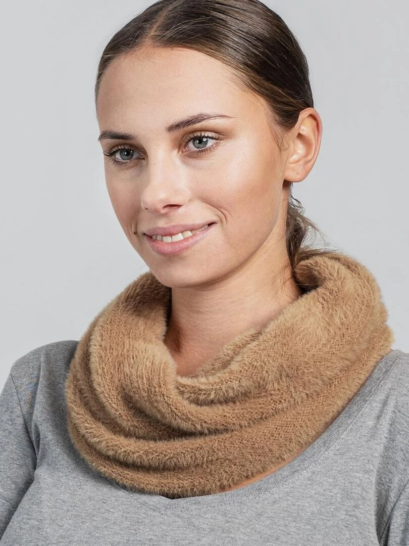 Snood Pilou Etama Fabriqué en Europe Marron