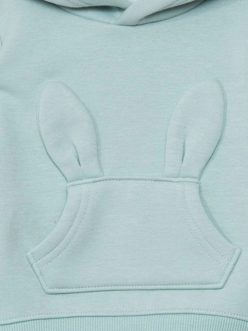 Sweat en molleton avec poche fantaisie Toujours + de chaleur Bleu