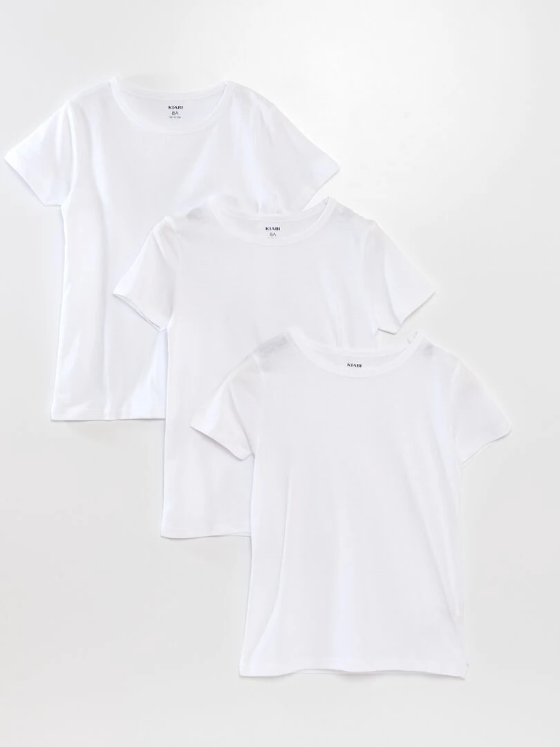 Lot de 3 maillots de corps blanc