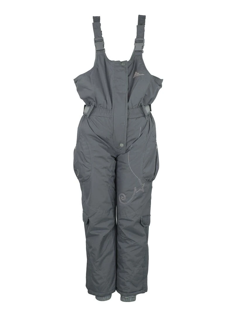 Salopette de ski fille FOMBLUX PEAK MOUNTAIN Gris