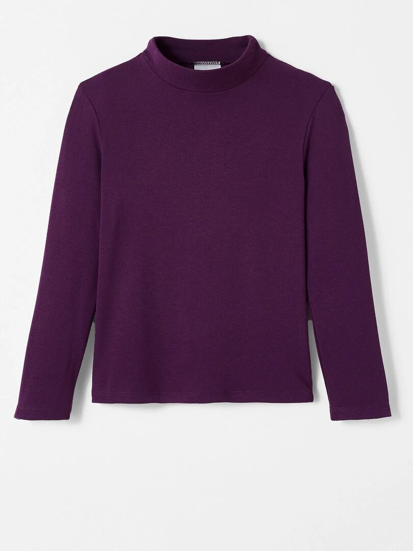 T shirt Thermolactyl Sensitive col montant Damart Violet prune