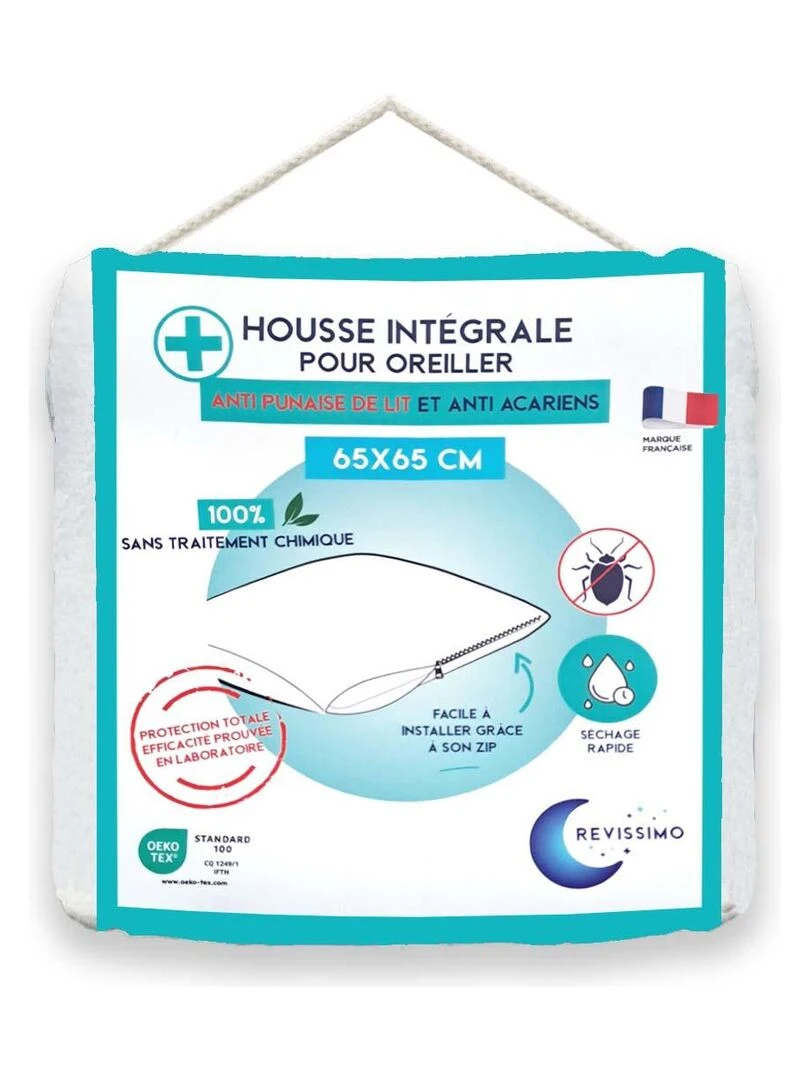 Future Home   Protège oreiller anti punaise de lit   Blanc