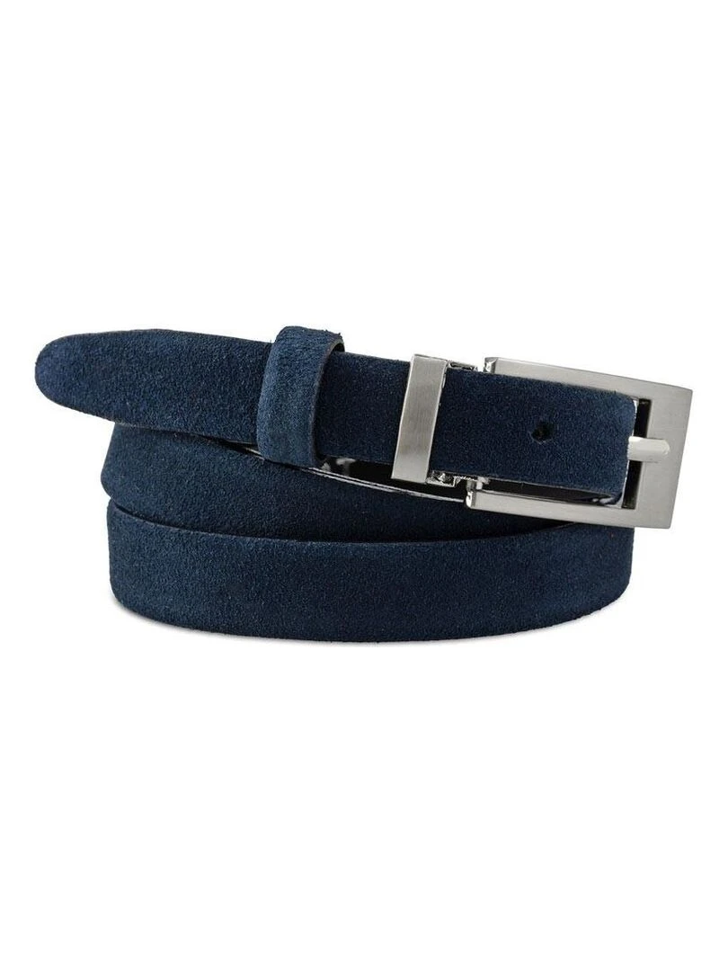 Ceinture Plein Cuir suédine Celina  Fabrication UE   Bleu marine