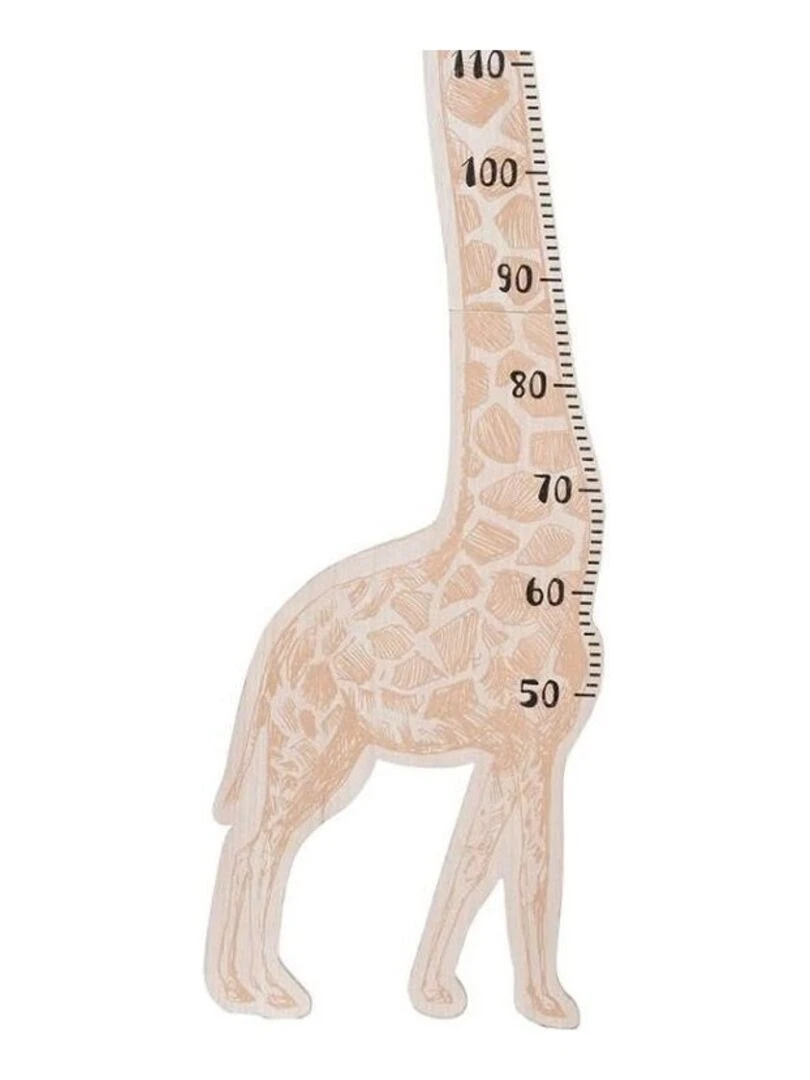 Toise girafe en bois   Beige