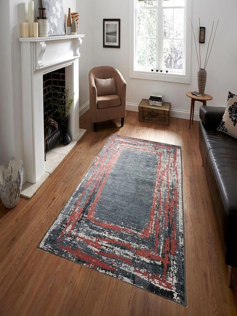 Tapis RING Noir/Rouge Noir Rouge