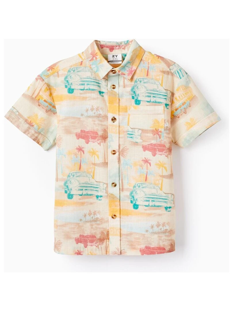 Chemise à Manches Courtes en Coton pour Garçon 'Cuba' manches courtes CUBA Blanc