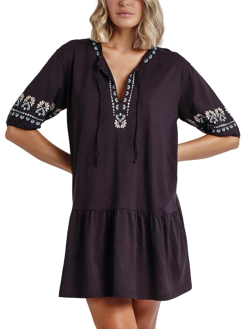Robe estivale Oriental Marron chocolat