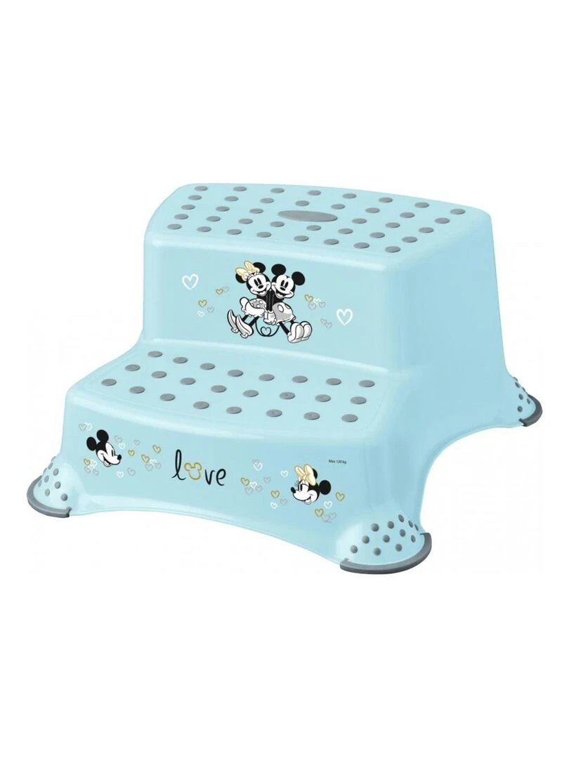 DOUBLE MARCHE PIEDS ANTIDERAPANT DISNEY "MICKEY" Bleu ciel