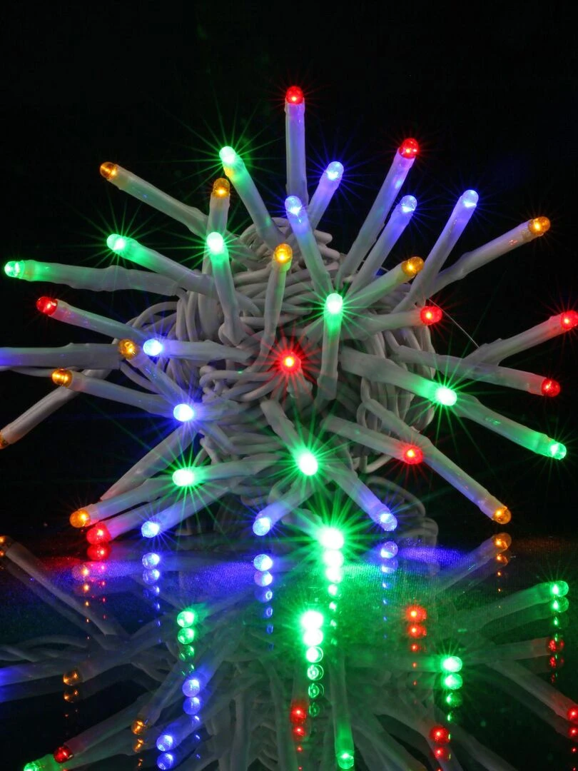 Guirlande exterieur 120 Led multicouleur 12m Blanc