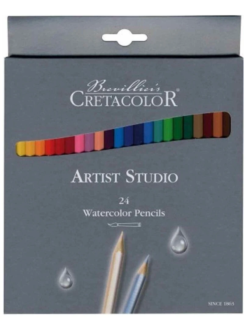 24 crayons de couleur aquarellables Artist Studio N/A