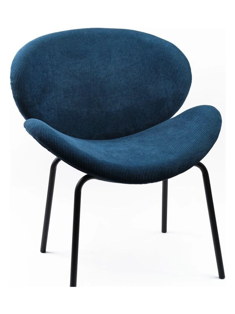 Fauteuil arrondi en tissu 'COZY' 'TODAY' Bleu