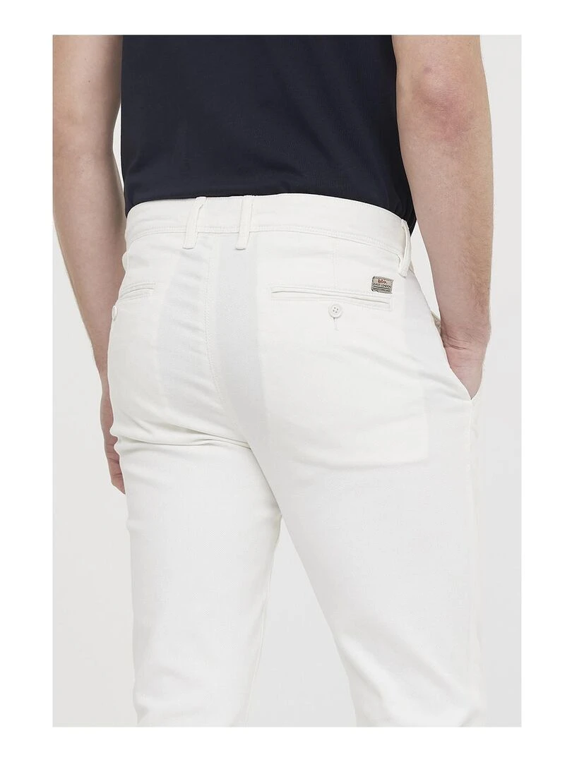 Lee Cooper   Pantalon coton straight GALANT   Blanc