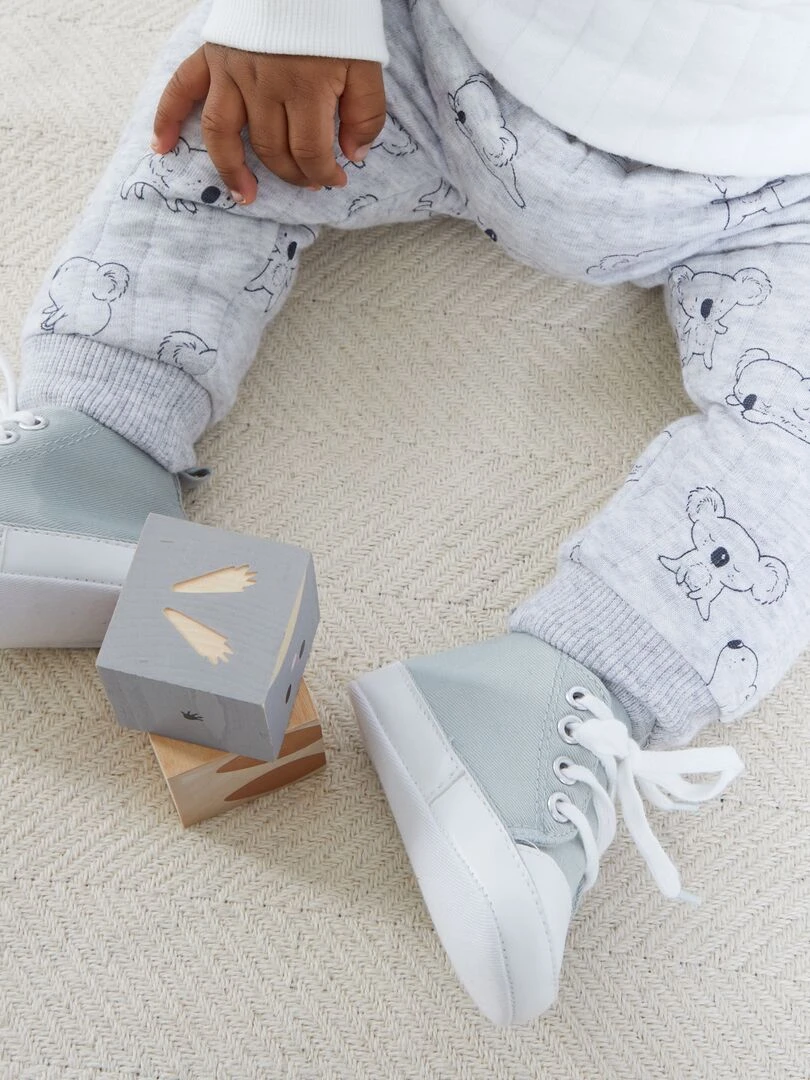 Baskets montantes en toile Gris bleu
