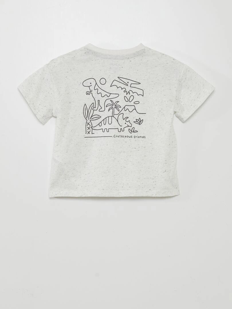 T shirt moucheté Gris