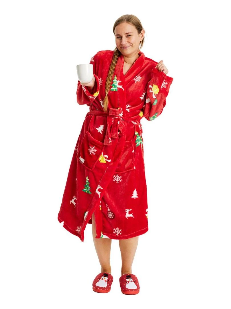Robe de chambre de Noël "Rouge de Noël" Rouge