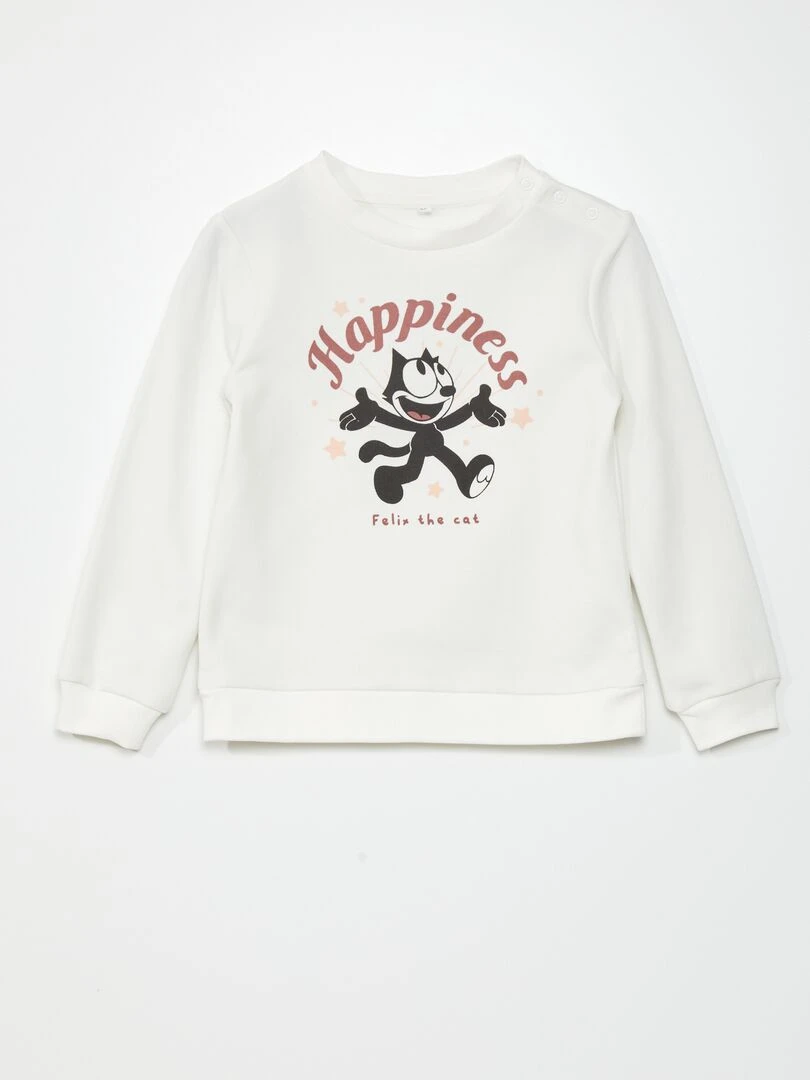 Sweat 'Felix the cat' So Easy Blanc