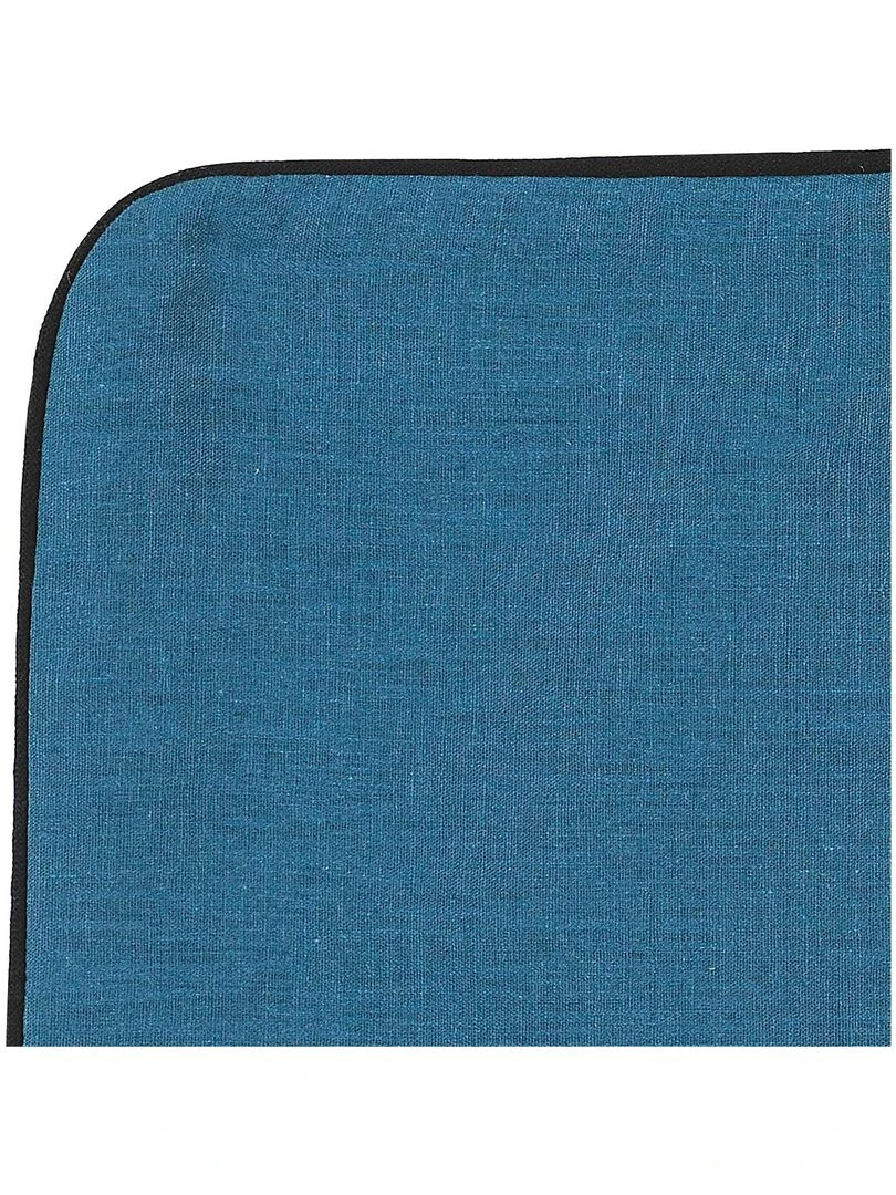 Housse de coussin en poly/lin Bleu foncé
