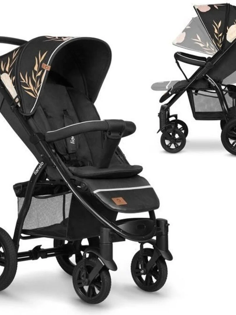 LIONELO Annet Tour Poussette canne universelle Jusqu'à 22 kg Lovin' Noir Beige