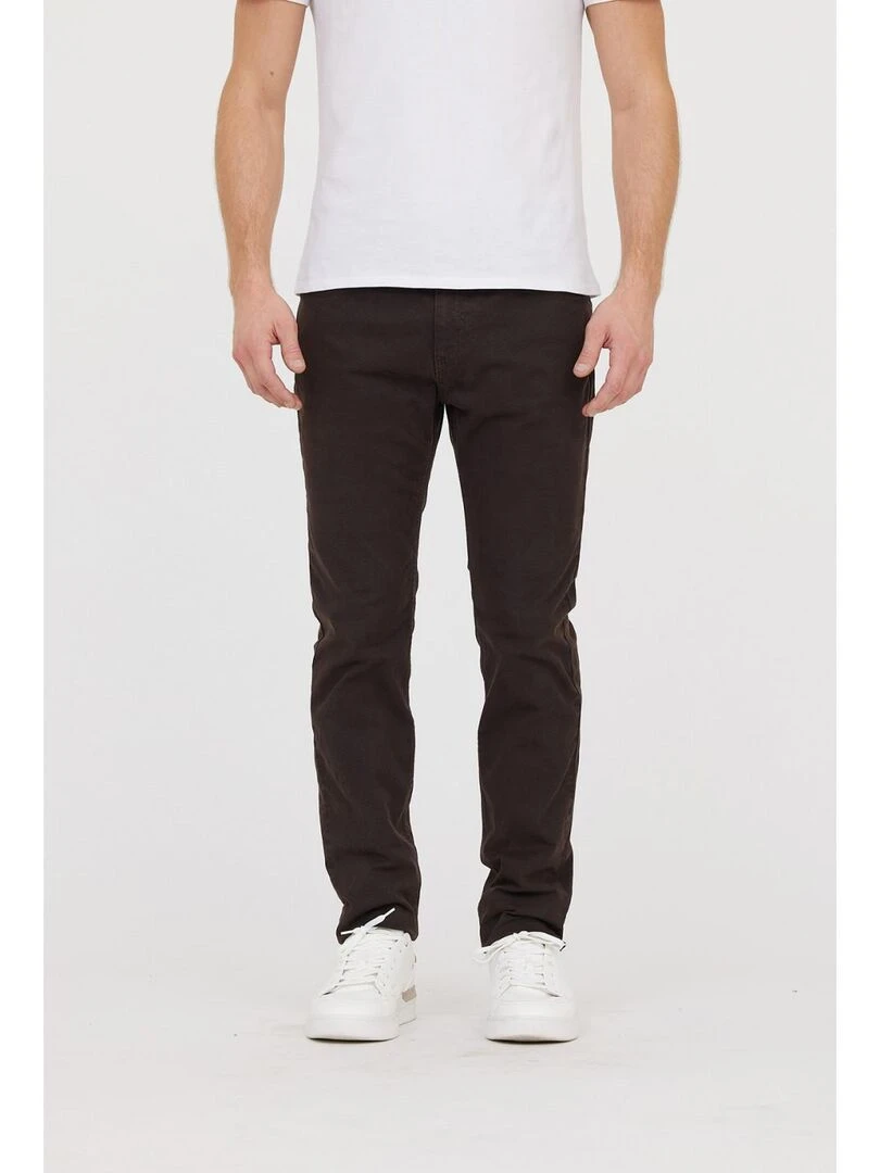 Lee Cooper Pantalon coton straight LC122ZP Marron foncé